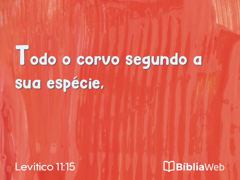 Levítico 11:15 em imagem para compartilhar