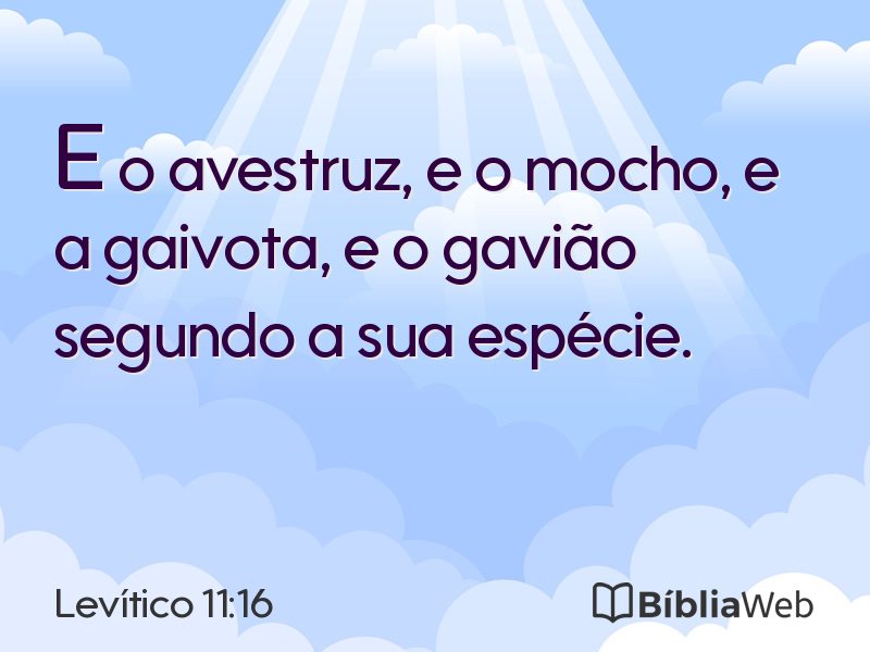 Levítico 11:16 em imagem para compartilhar
