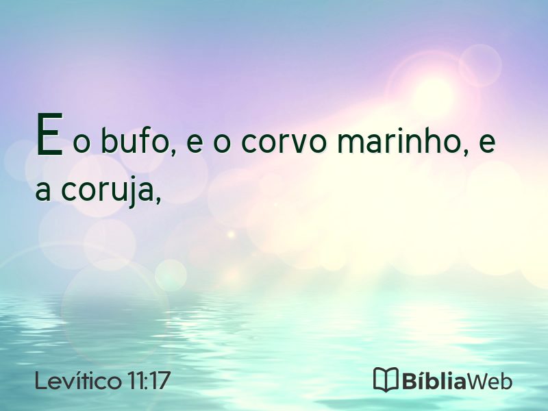 Levítico 11:17 em imagem para compartilhar