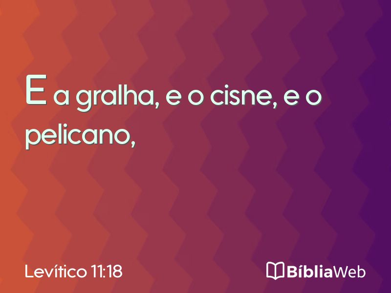 Levítico 11:18 em imagem para compartilhar