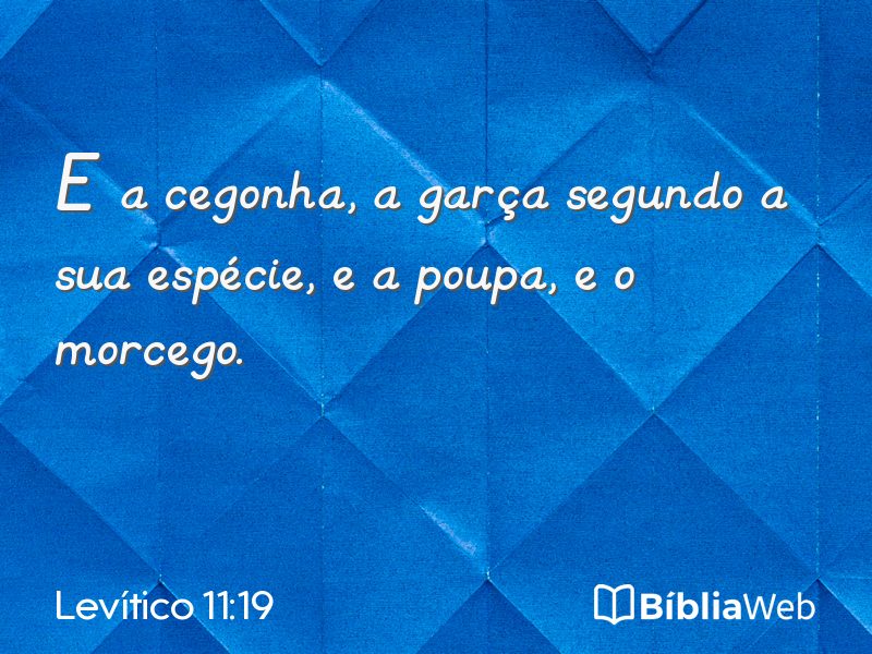 Levítico 11:19 em imagem para compartilhar