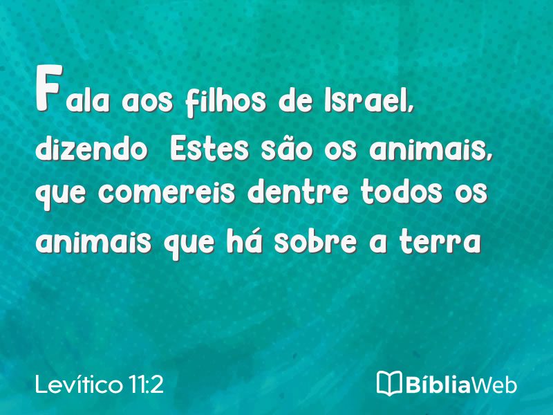 Levítico 11:2 em imagem para compartilhar