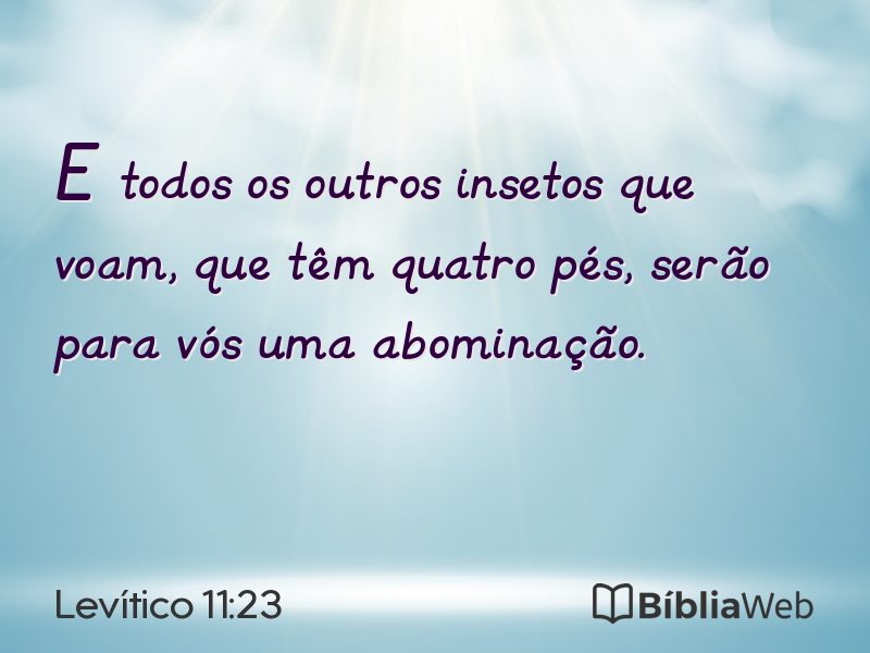 Levítico 11:23 em imagem para compartilhar