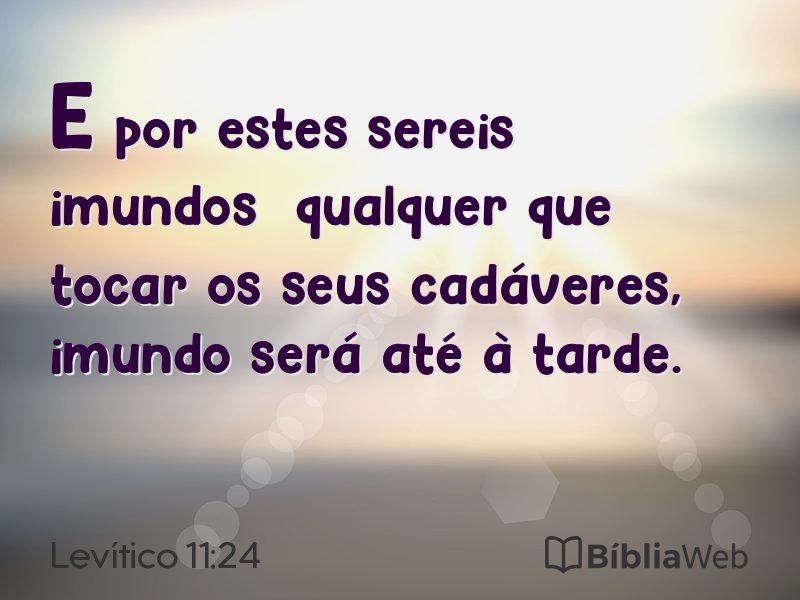Levítico 11:24 em imagem para compartilhar