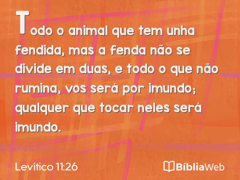Levítico 11:26 em imagem para compartilhar