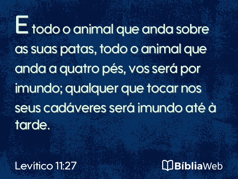 Levítico 11:27 em imagem para compartilhar