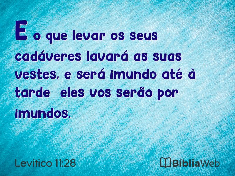 Levítico 11:28 em imagem para compartilhar