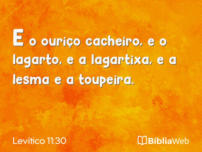 Levítico 11:30 em imagem para compartilhar