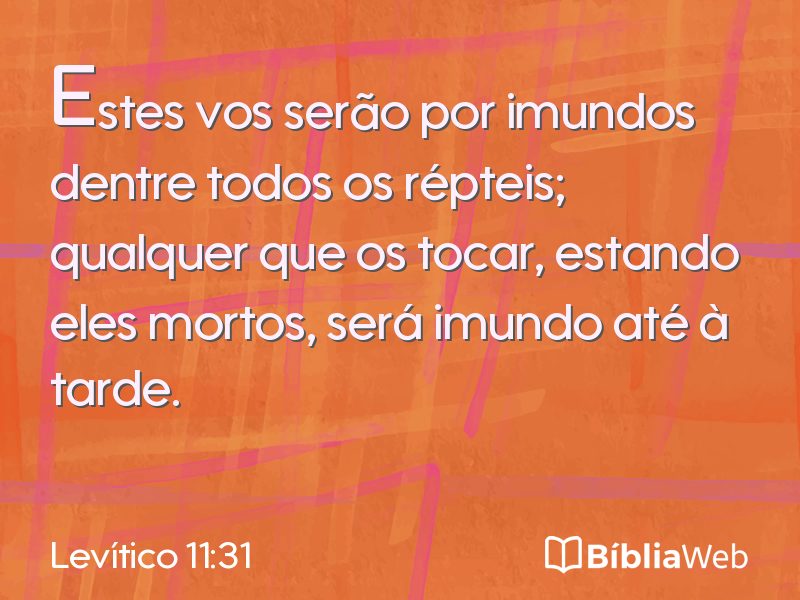 Levítico 11:31 em imagem para compartilhar