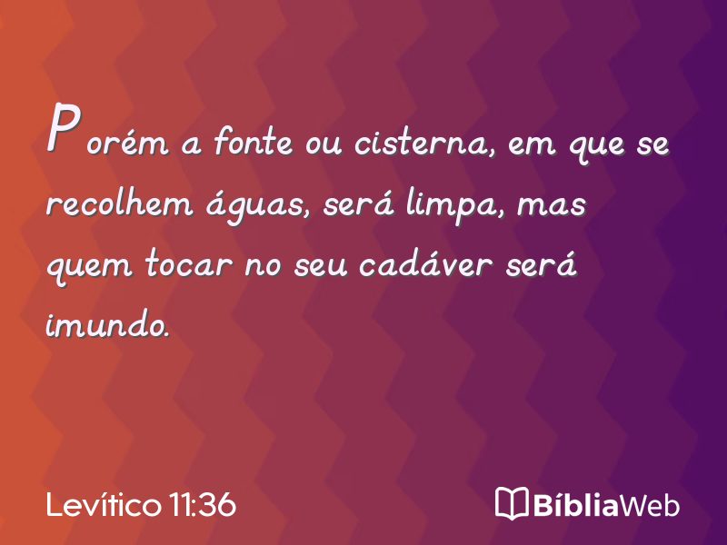 Levítico 11:36 em imagem para compartilhar