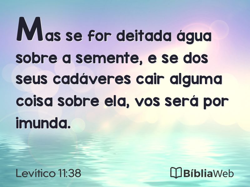 Levítico 11:38 em imagem para compartilhar