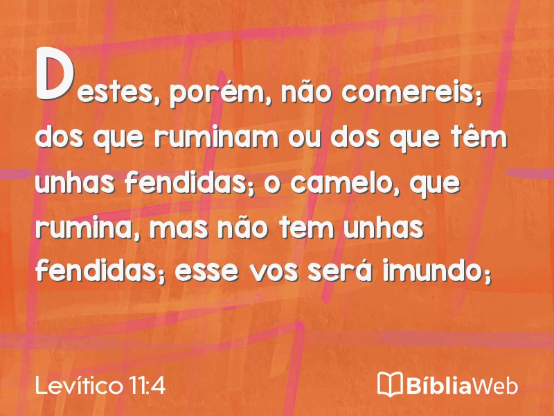 Levítico 11:4 em imagem para compartilhar