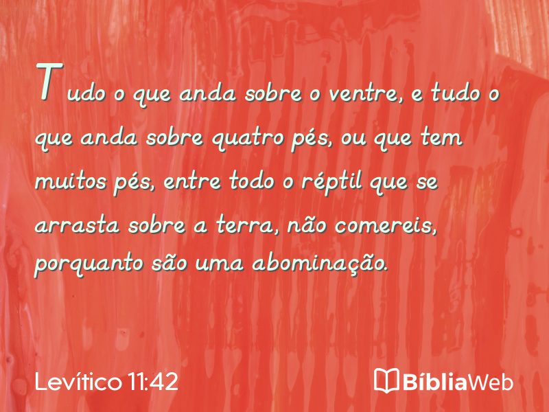 Levítico 11:42 em imagem para compartilhar