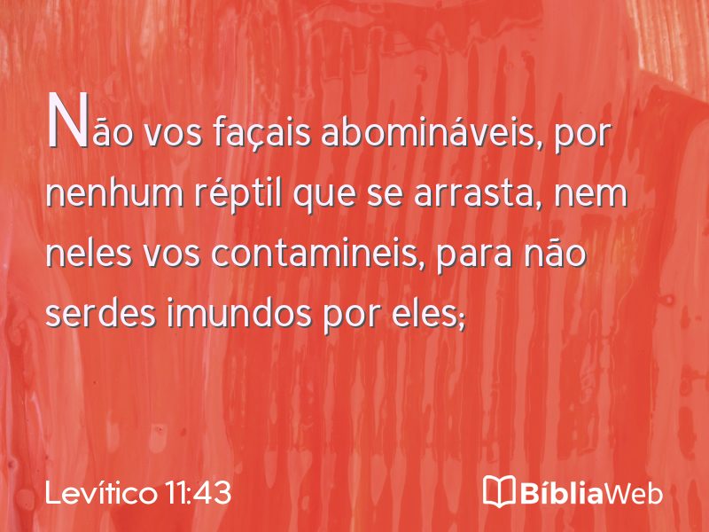 Levítico 11:43 em imagem para compartilhar