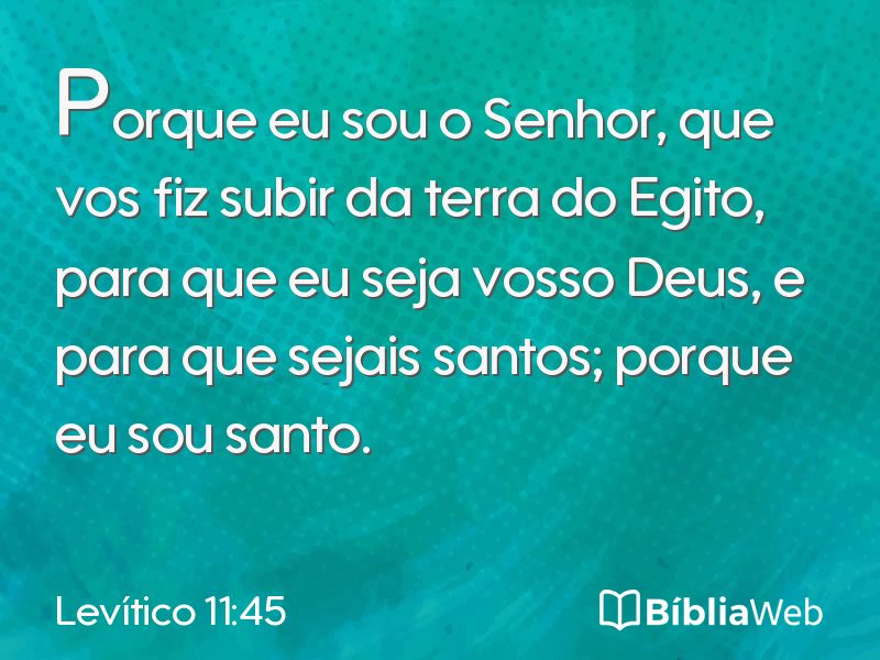 Levítico 11:45 em imagem para compartilhar