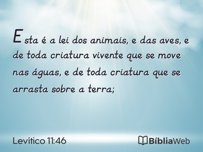 Levítico 11:46 em imagem para compartilhar