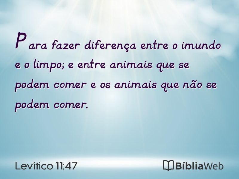 Levítico 11:47 em imagem para compartilhar