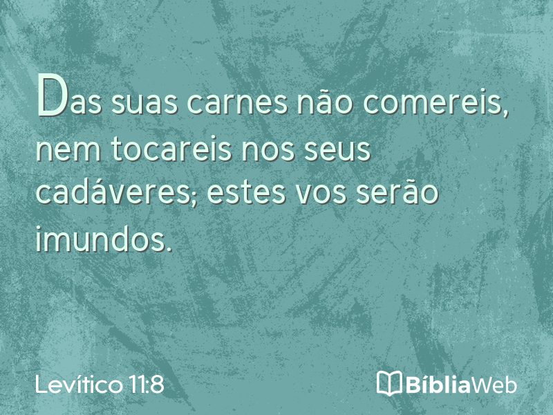 Levítico 11:8 em imagem para compartilhar