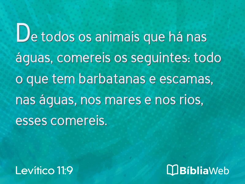 Levítico 11:9 em imagem para compartilhar