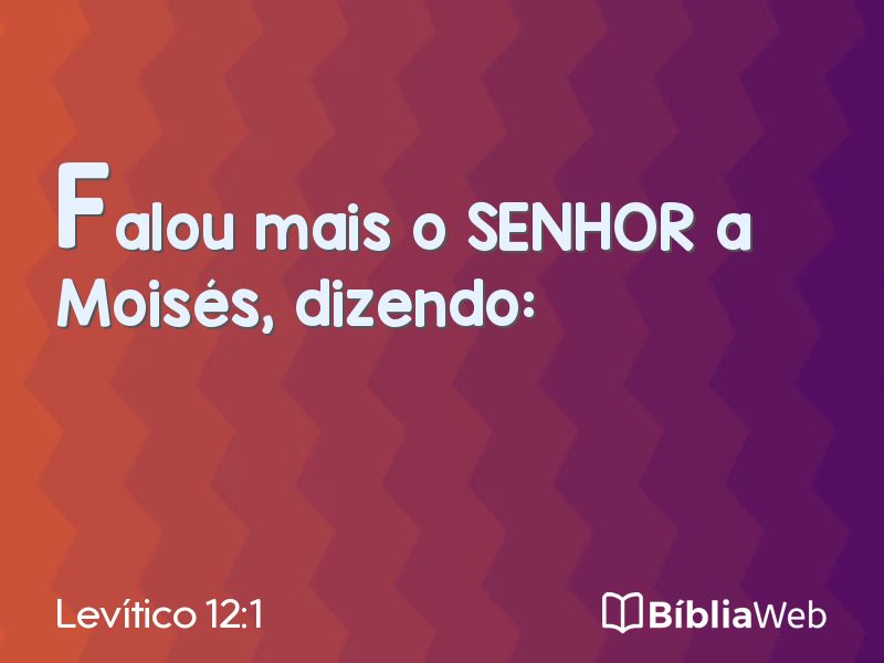Levítico 12:1 em imagem para compartilhar