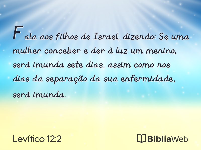 Levítico 12:2 em imagem para compartilhar