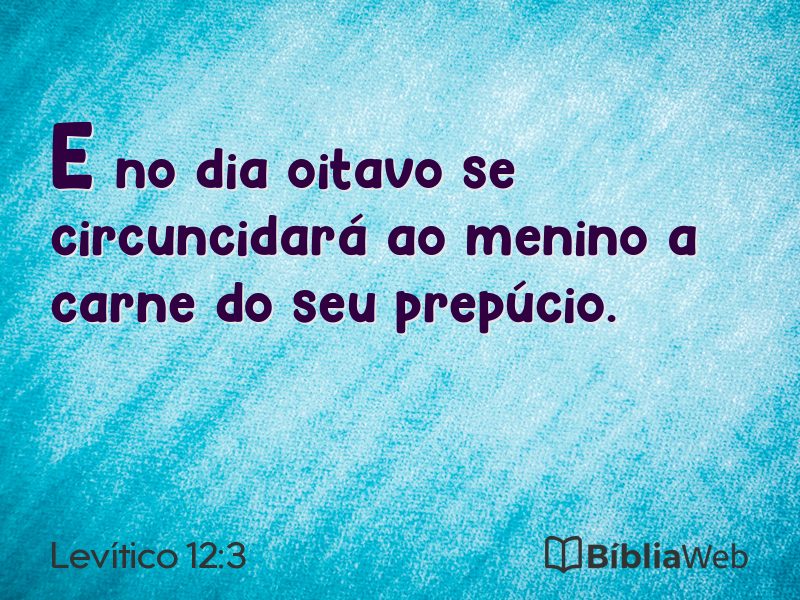 Levítico 12:3 em imagem para compartilhar