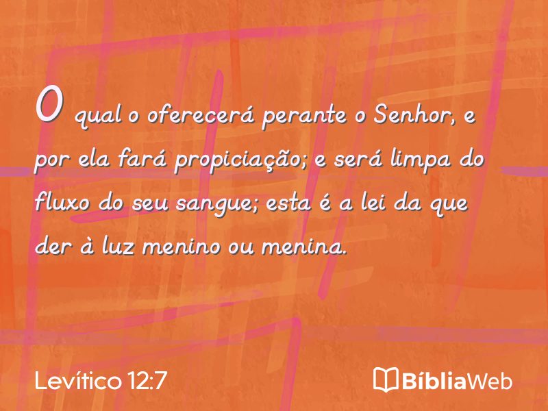 Levítico 12:7 em imagem para compartilhar