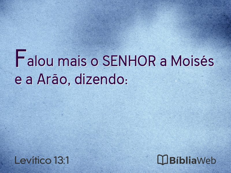 Levítico 13:1 em imagem para compartilhar