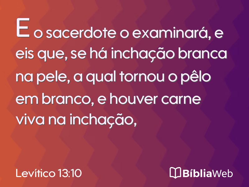 Levítico 13:10 em imagem para compartilhar