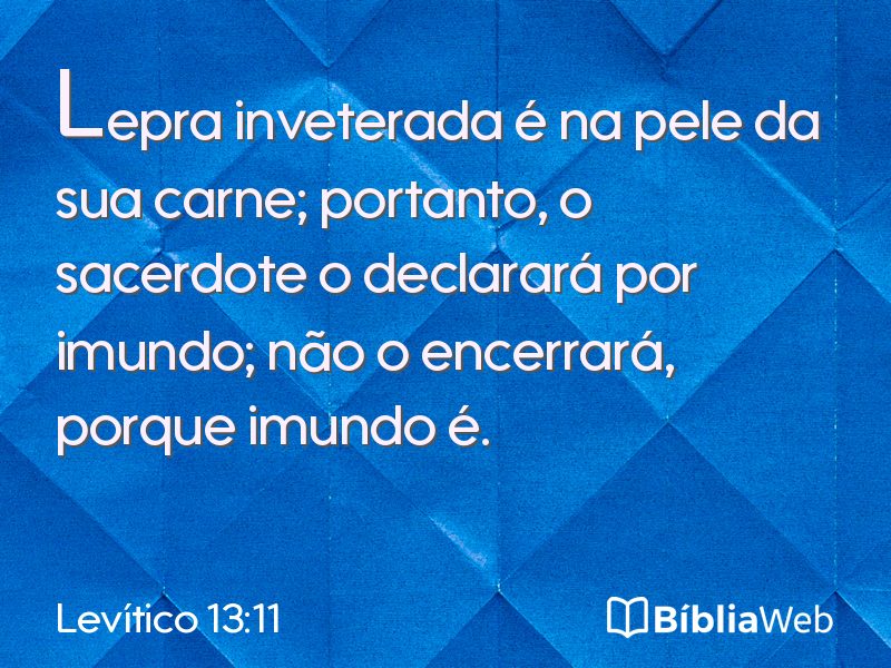 Levítico 13:11 em imagem para compartilhar