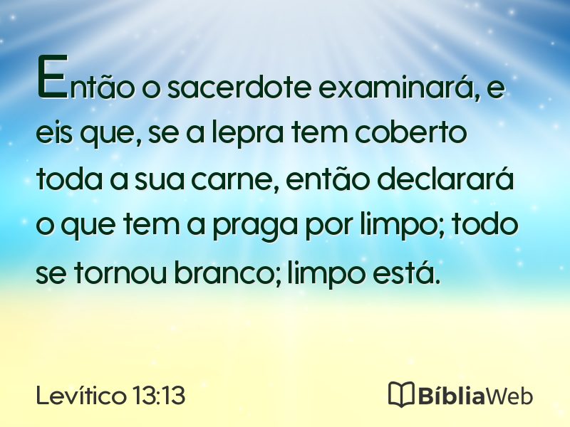 Levítico 13:13 em imagem para compartilhar