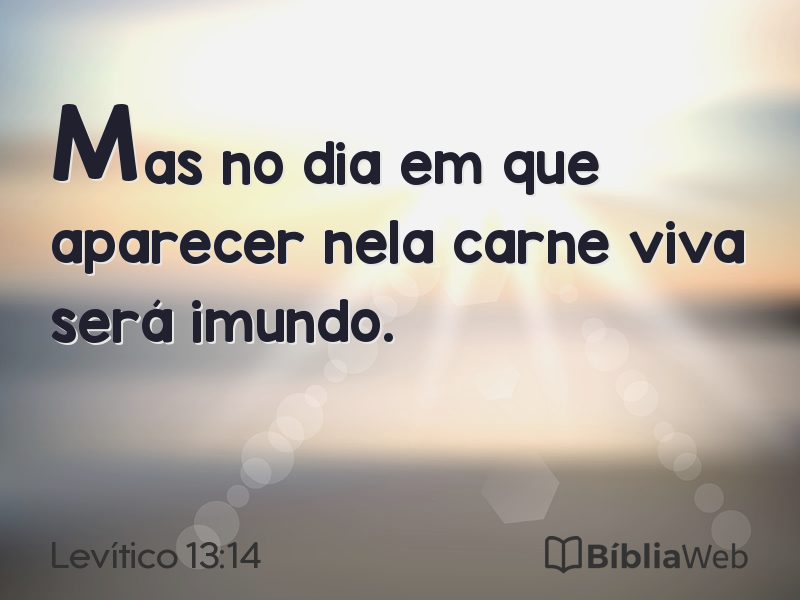 Levítico 13:14 em imagem para compartilhar