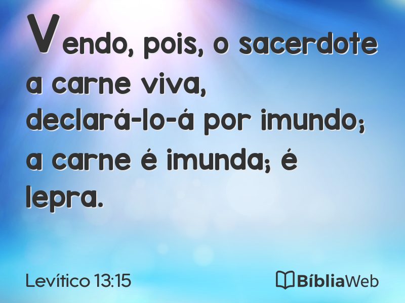Levítico 13:15 em imagem para compartilhar