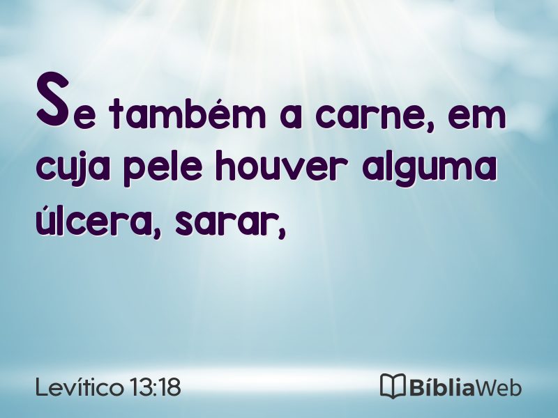 Levítico 13:18 em imagem para compartilhar