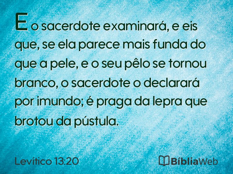 Levítico 13:20 em imagem para compartilhar