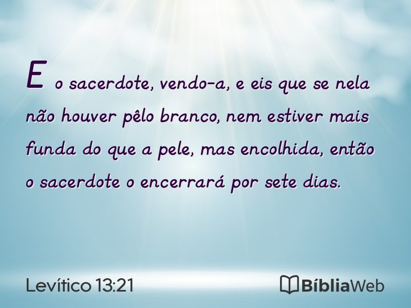 Levítico 13:21 em imagem para compartilhar