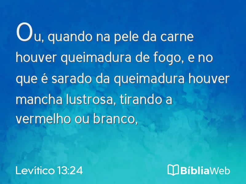 Levítico 13:24 em imagem para compartilhar