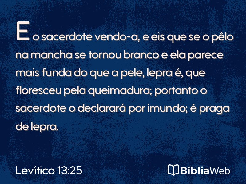 Levítico 13:25 em imagem para compartilhar