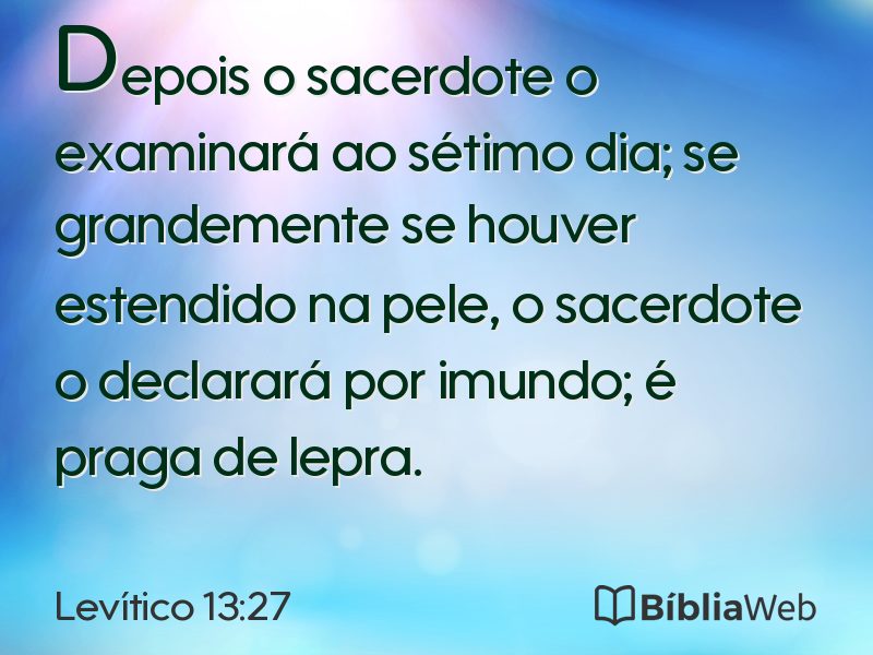 Levítico 13:27 em imagem para compartilhar