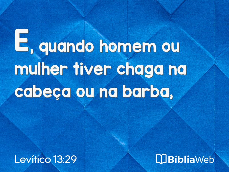 Levítico 13:29 em imagem para compartilhar