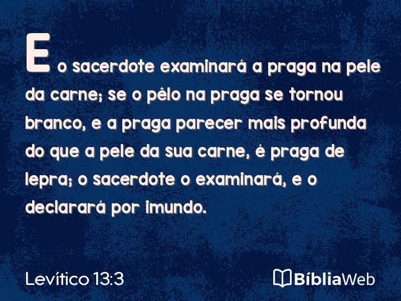 Levítico 13:3 em imagem para compartilhar