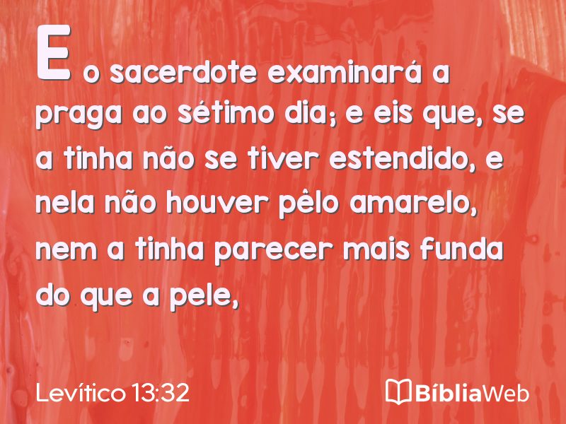 Levítico 13:32 em imagem para compartilhar