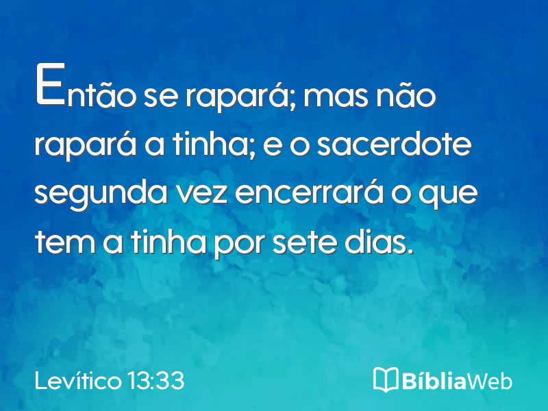 Levítico 13:33 em imagem para compartilhar