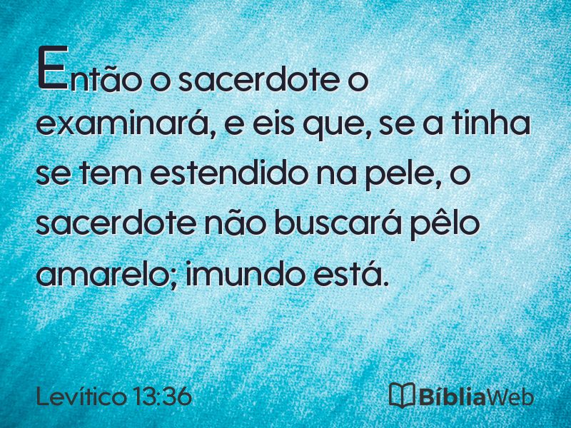 Levítico 13:36 em imagem para compartilhar