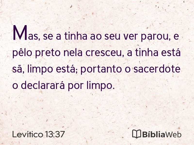 Levítico 13:37 em imagem para compartilhar