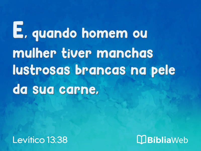 Levítico 13:38 em imagem para compartilhar