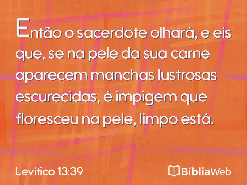 Levítico 13:39 em imagem para compartilhar