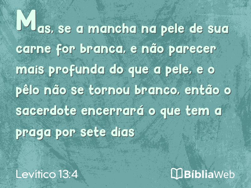 Levítico 13:4 em imagem para compartilhar