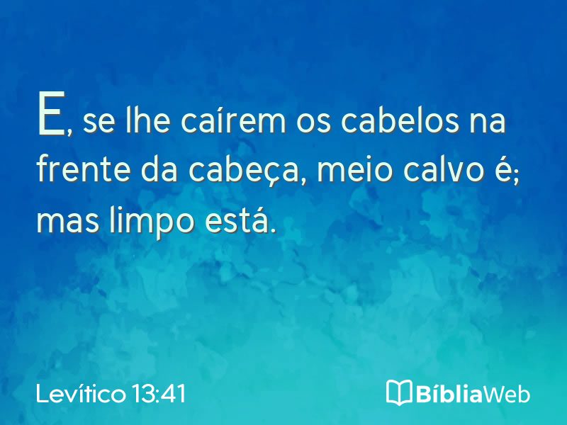 Levítico 13:41 em imagem para compartilhar