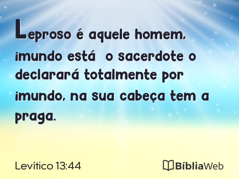 Levítico 13:44 em imagem para compartilhar